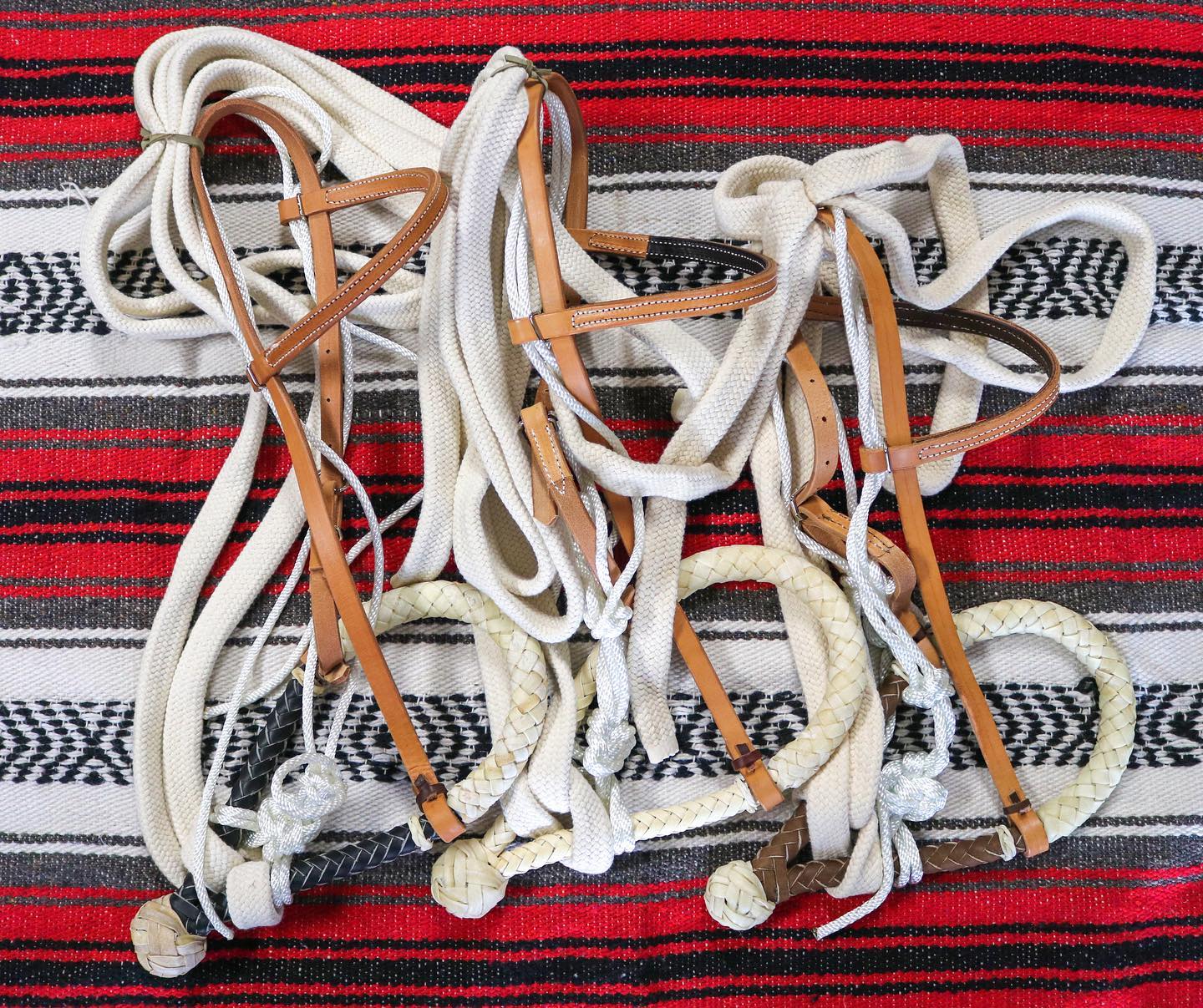 Showman® Leather bosal headstall with southwest design beaded