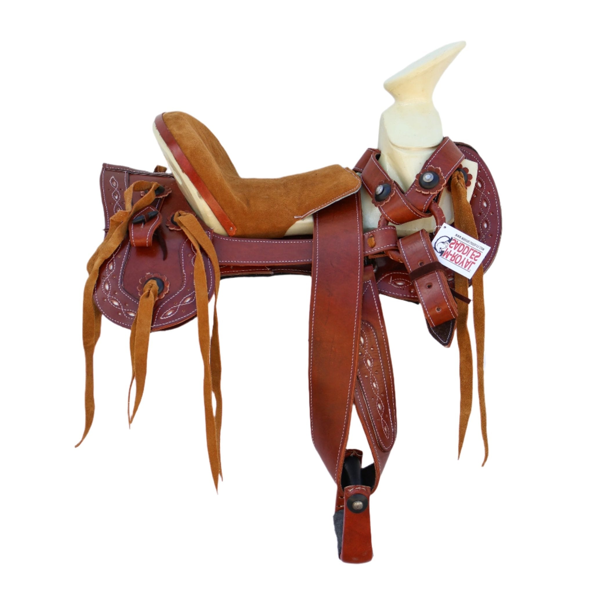 Poitrail Charro Cuir Marron Pour Cheval - Collier Mammaire Vaquette - Nelidas