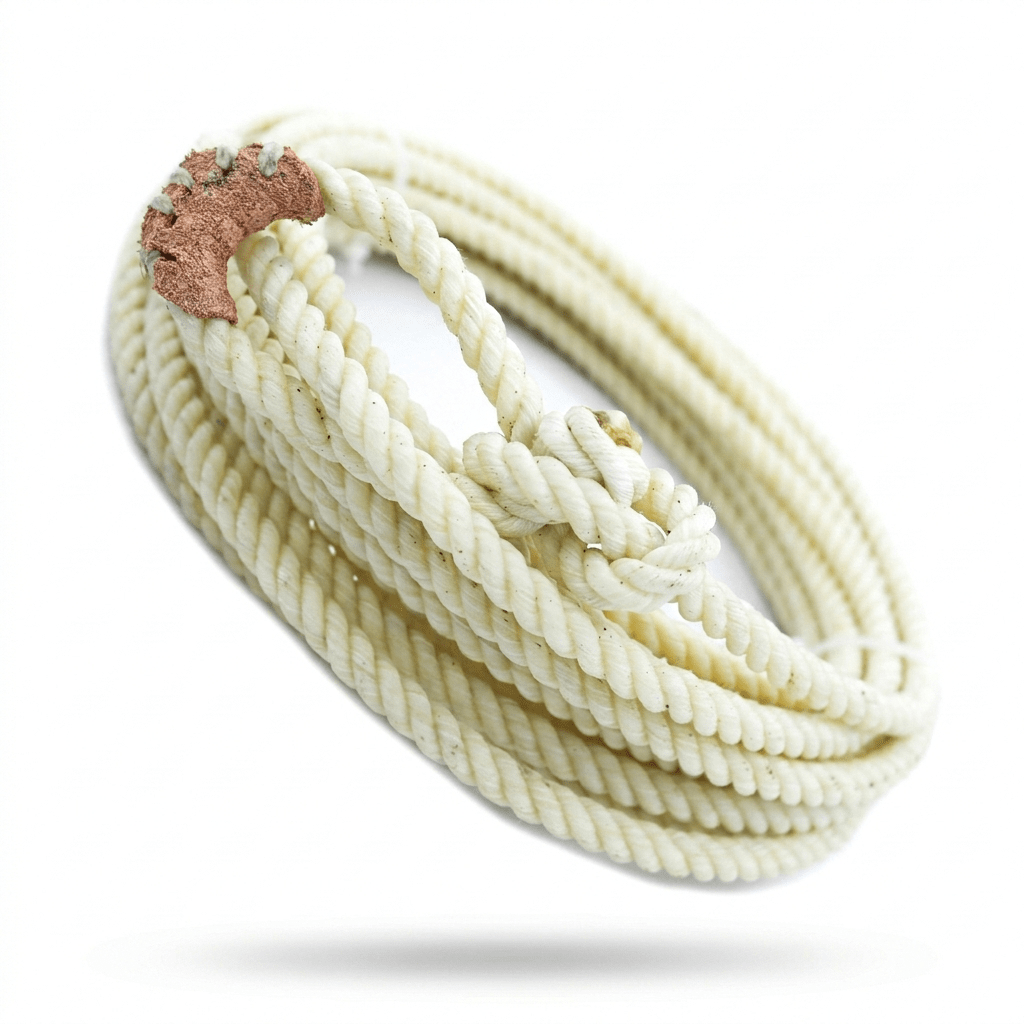 30 FT White Western Adult USA Made Lasso Rope Rodeo - M-Royal Saddles