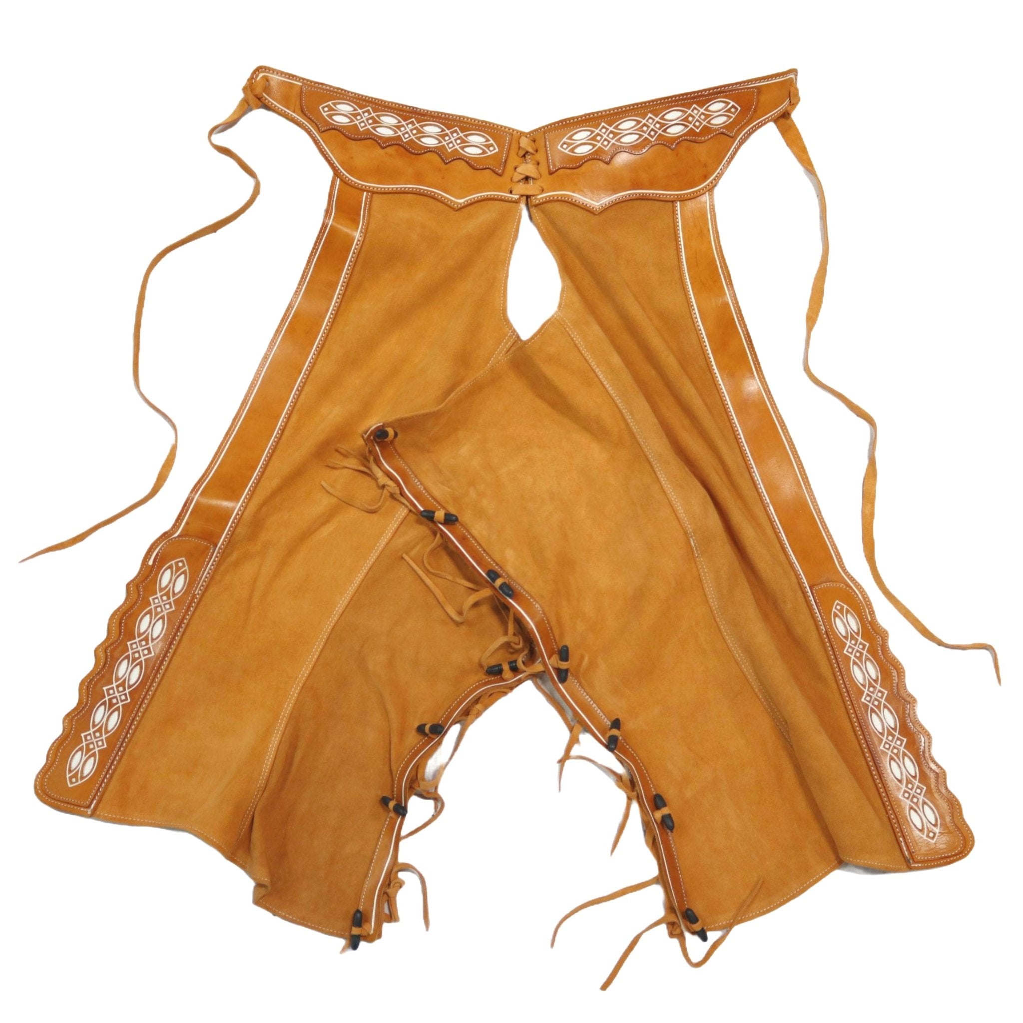 Chaps Western En Cuir Pour équitation - Chaparreras Charras Taille 40 - Neuf - Fabriqué Au Mexique