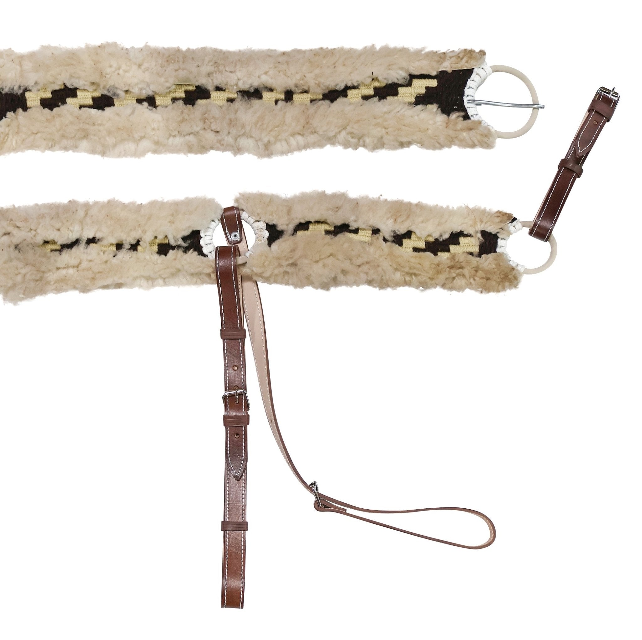 Collier De Poitrine Charro En Laine Pour Cheval - Modèle Charra Miel Pechera Borrega - M-Royal Saddles
