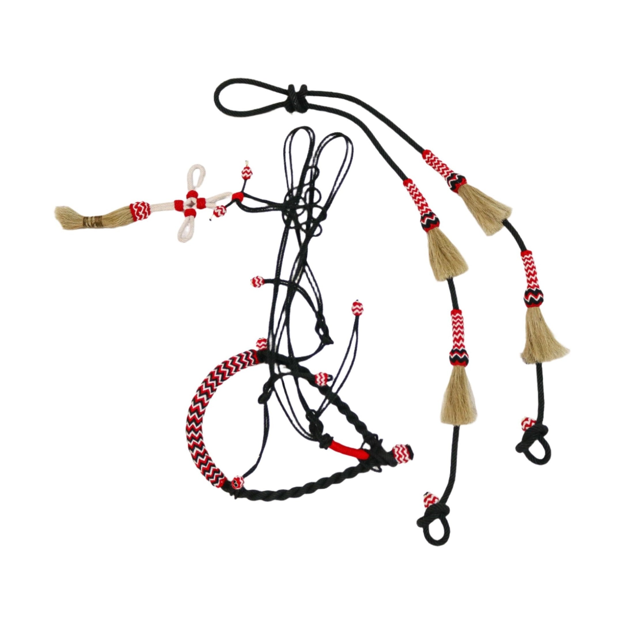 Charro Cross Cabresto Riendas Black Charro Headstall Bosal