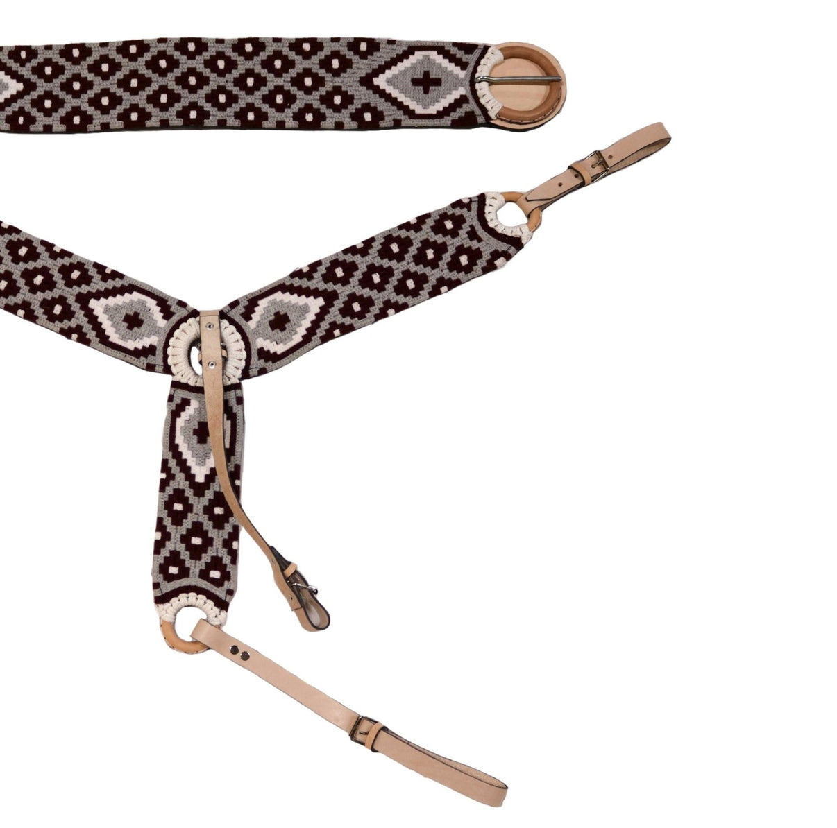 Charro Horse Breastcollar/ 37.5" Cincho Set Fino Pechera Charra - M - Royal Saddles - Charro Breastcollar/Pechera