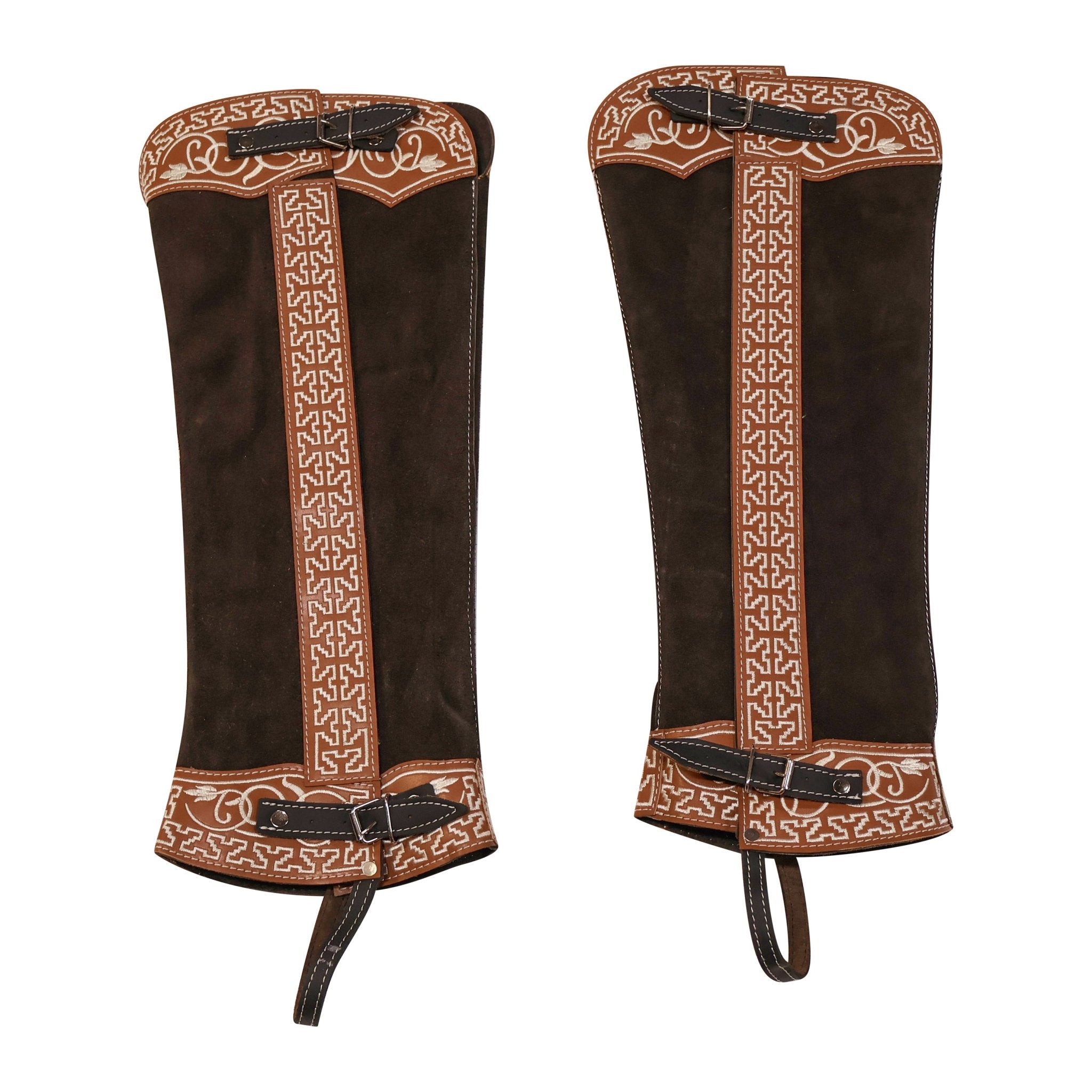 Charro Vino Polainas Espanolas Montar Leather Half Chaps main image 1
