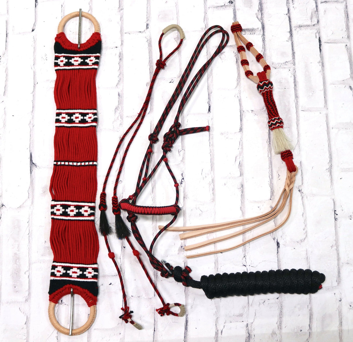 Charro Red Horse Caballo Tack Set - M - Royal Saddles - Charro Tack Sets