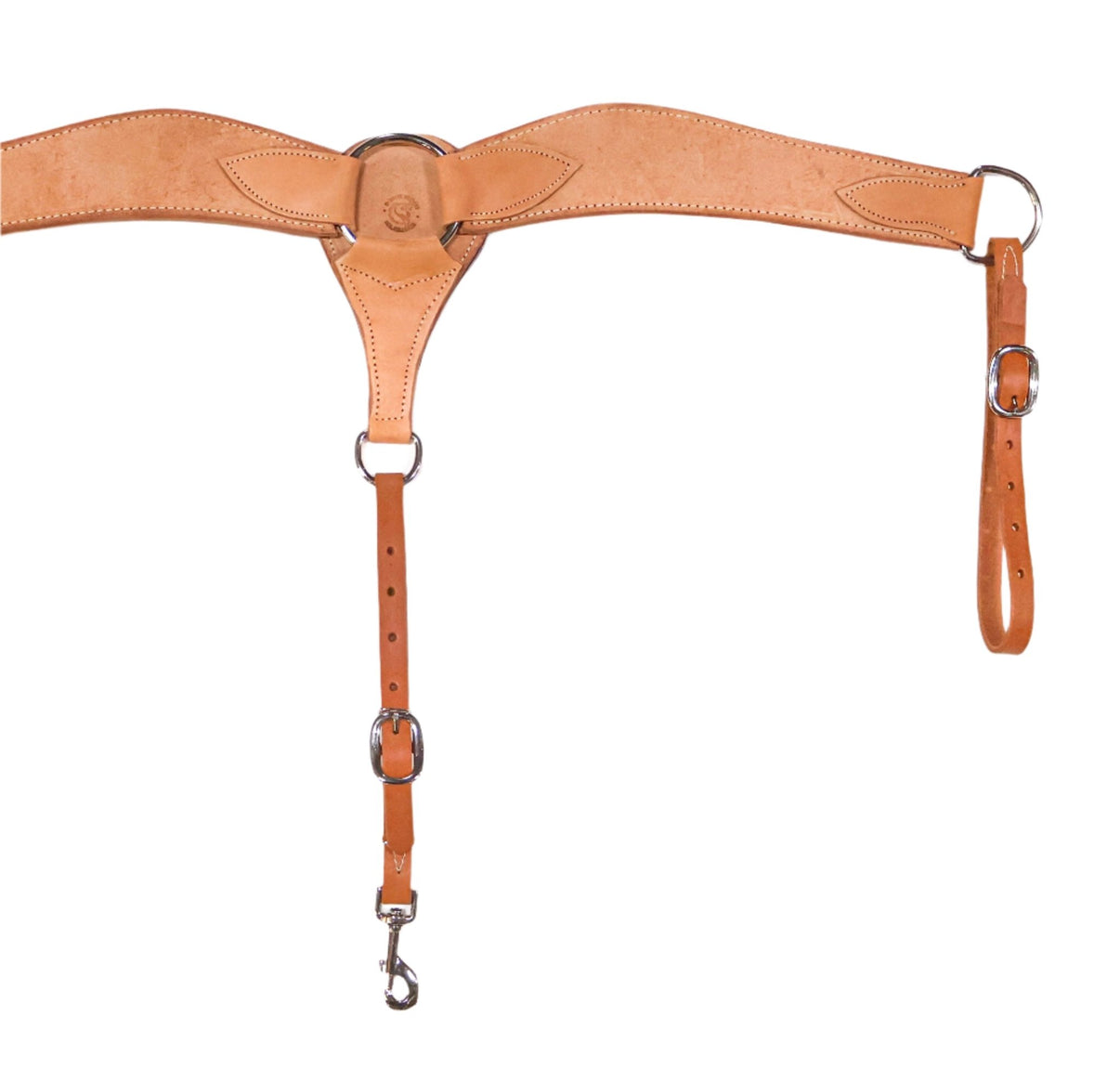 Cowboy Roughout Leather Western Breastcollar USA Made - M - Royal Saddles - Western Breastcollar