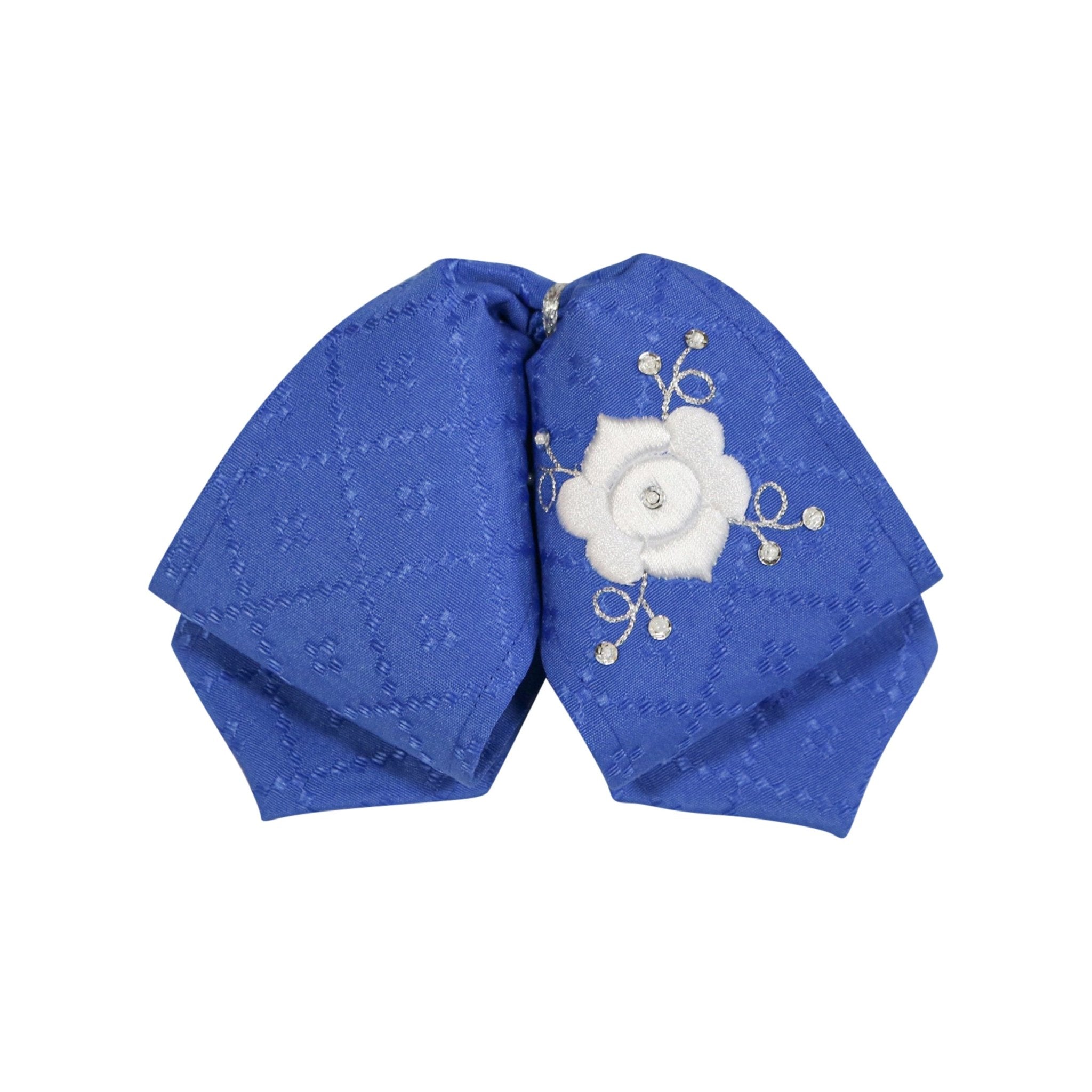 Mono Charro Fino Azul Flor Gris Camisa Charra - M-Royal Saddles, image size:2048x2048