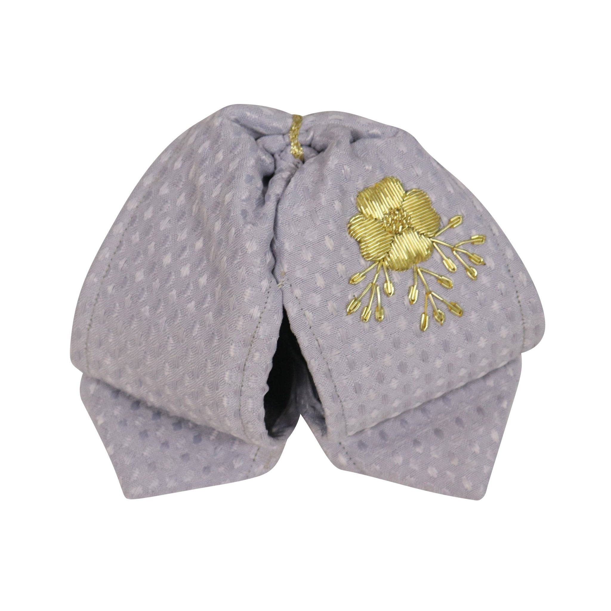 White Charro Mono Bowtie Gold Flor