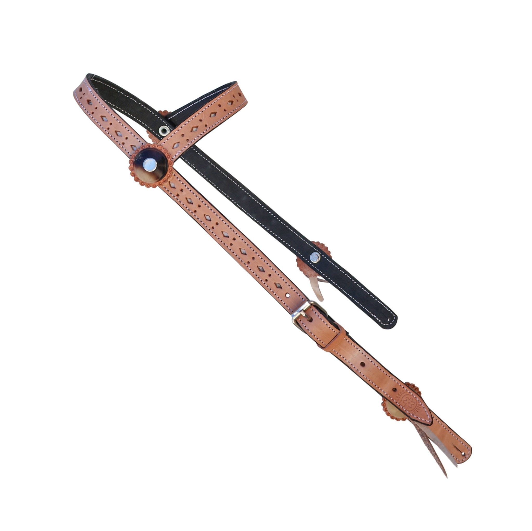 Charro Headstall Black Cabezada Con Herraje De Acero Inoxidable Headstall