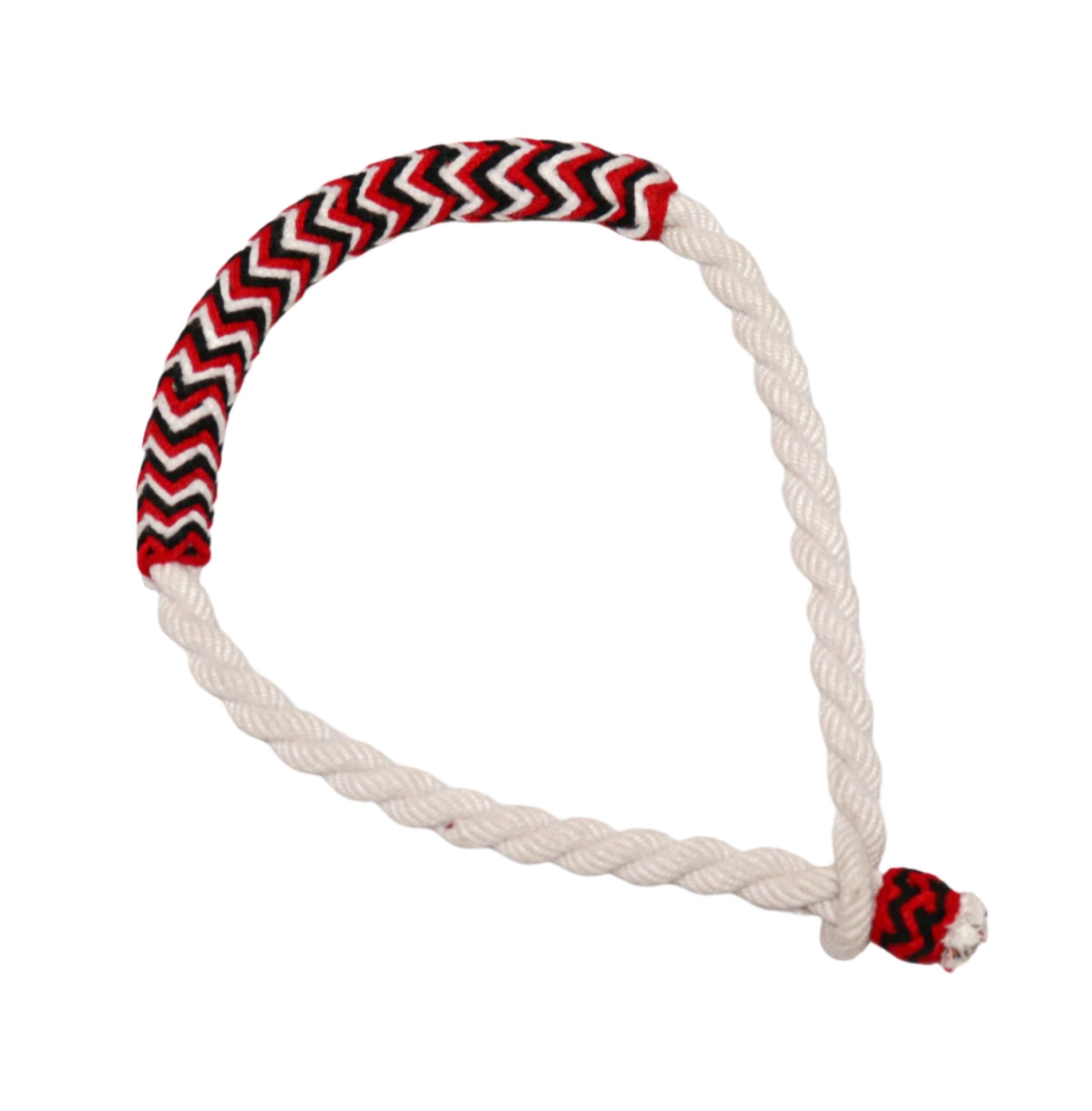 White Black Bosalillo Charro Cotton Bosal Set Lead Rope main image 1
