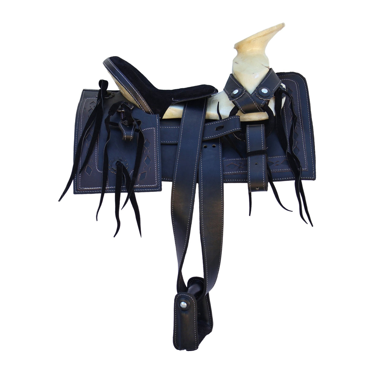 12" Nino Charro Square Skirt Montura Kid Pony Saddle - M - Royal Saddles - Mini/Pony Saddles