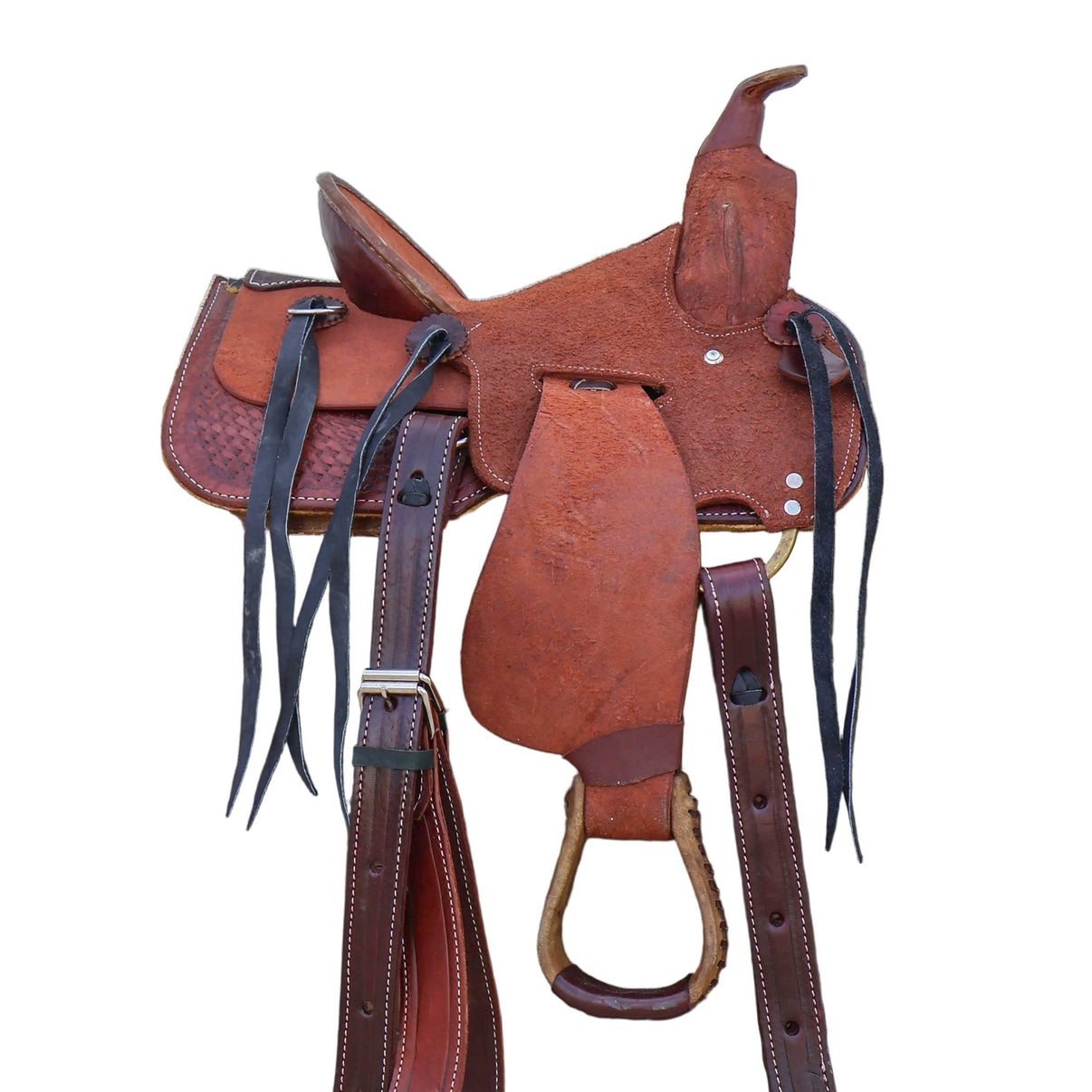 12" Tooled Leather High Back Pony Saddle Horse - M - Royal Saddles - Mini/Pony Saddles