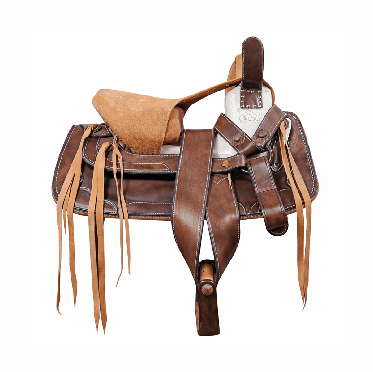15" Brown Side Saddle Montura Charra Albarda Escaramuza - M - Royal Saddles - Charro Saddles/Monturas