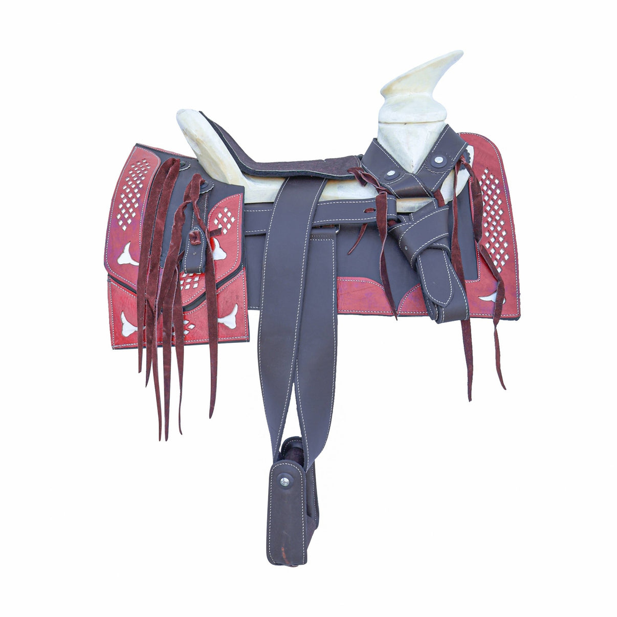 15" Cafe Charro Working Economica Saddle Montura Trabajo - M - Royal Saddles - Charro Saddles/Monturas