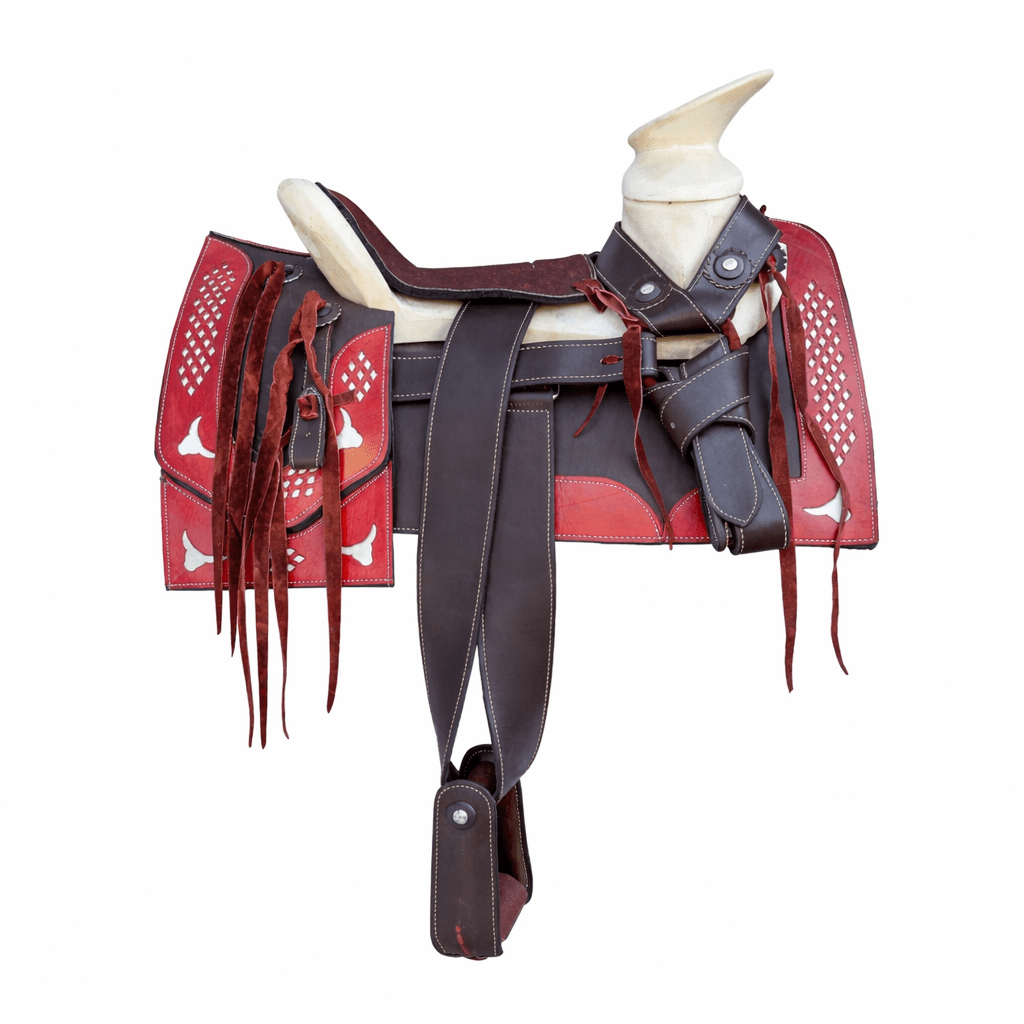 15" Cafe Charro Working Economica Saddle Montura Trabajo - M - Royal Saddles - Charro Saddles/Monturas