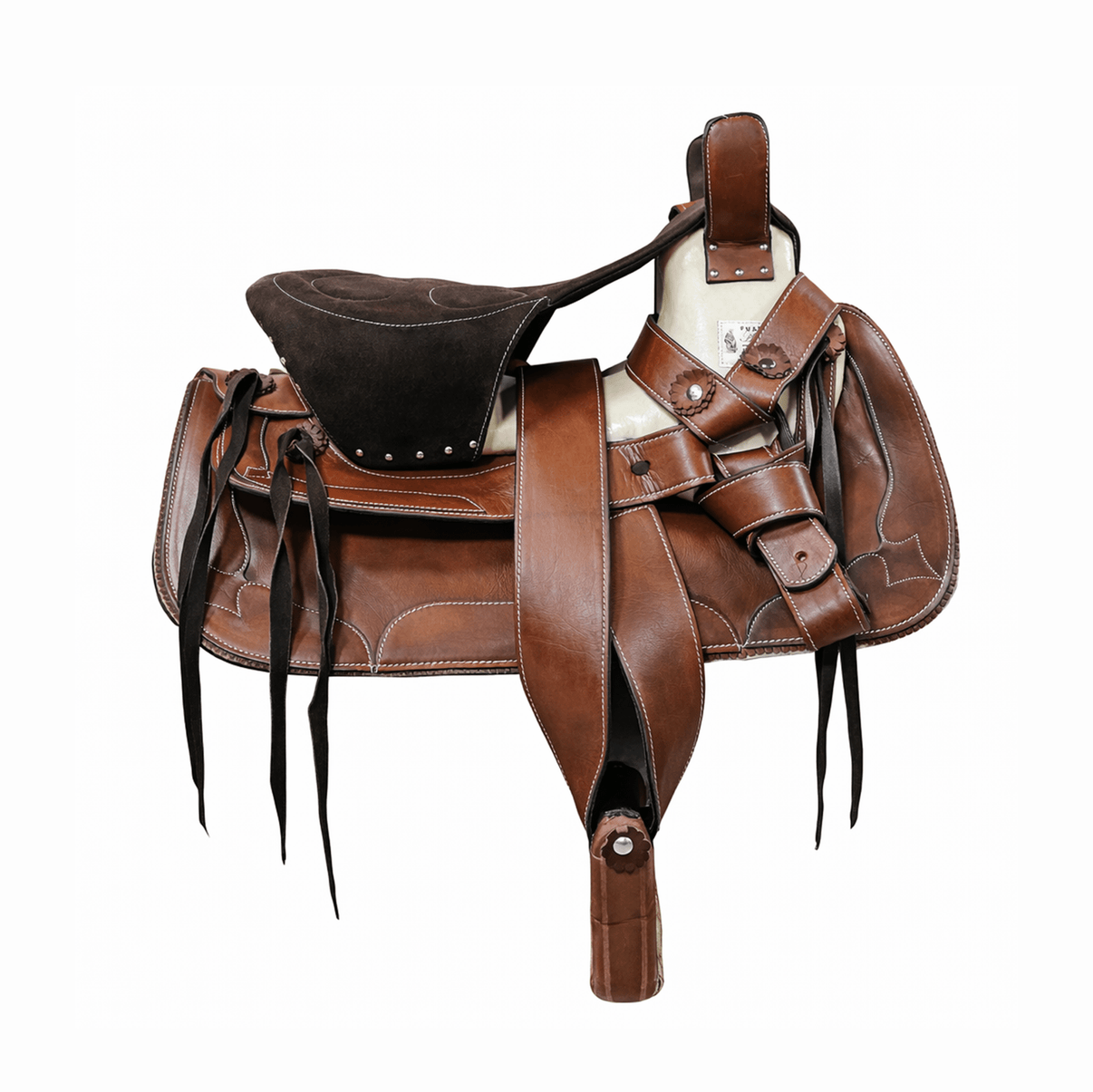 15" Chocolate Side Saddle Montura Charra Albarda Escaramuza - M - Royal Saddles - Charro Saddles/Monturas