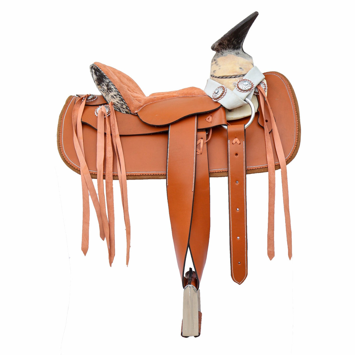 15" Miel Lisa Charro Montura Zurron Alumino Horse Saddle - M-Royal Saddles - Charro Saddles/Monturas