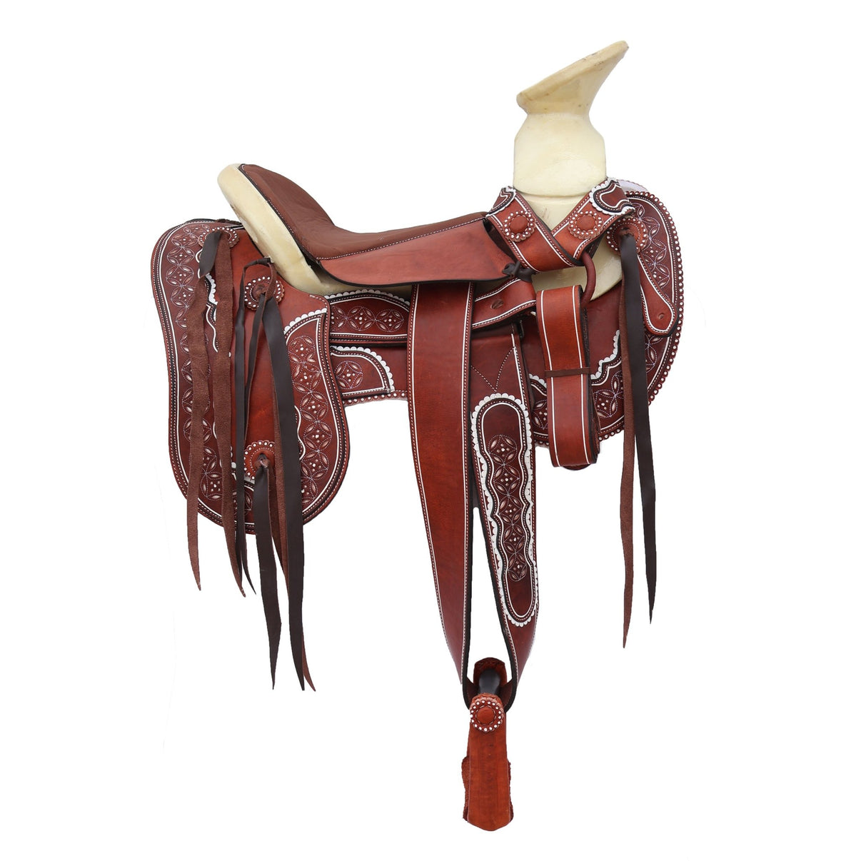15" Montura Charro Saddle Resacada Mexican Caballo - M-Royal Saddles - Charro Saddles/Monturas
