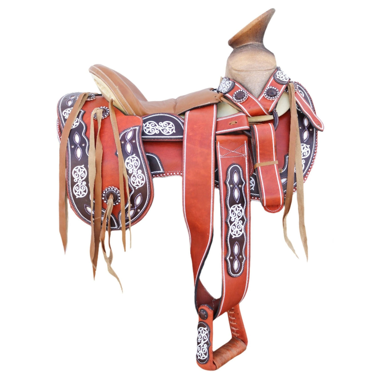 15 " Montura Chedron Charro Horse Saddle Pintada - M - Royal Saddles - Charro Saddles/Monturas