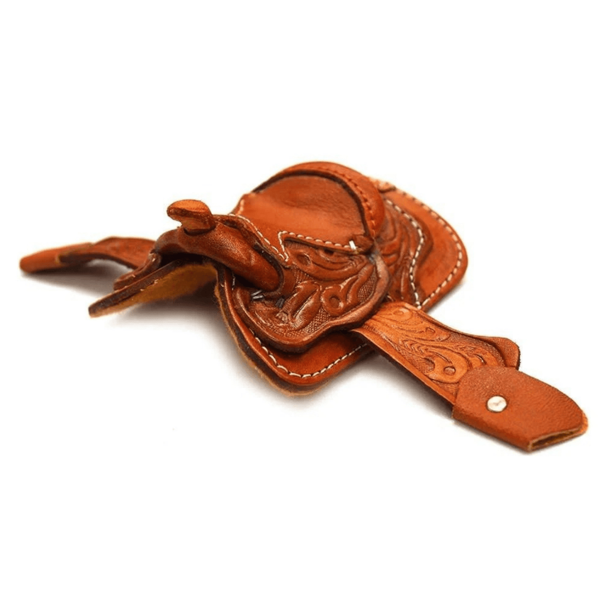 2" Tan Western Miniature Saddle - M - Royal Saddles - Decor & Gifts