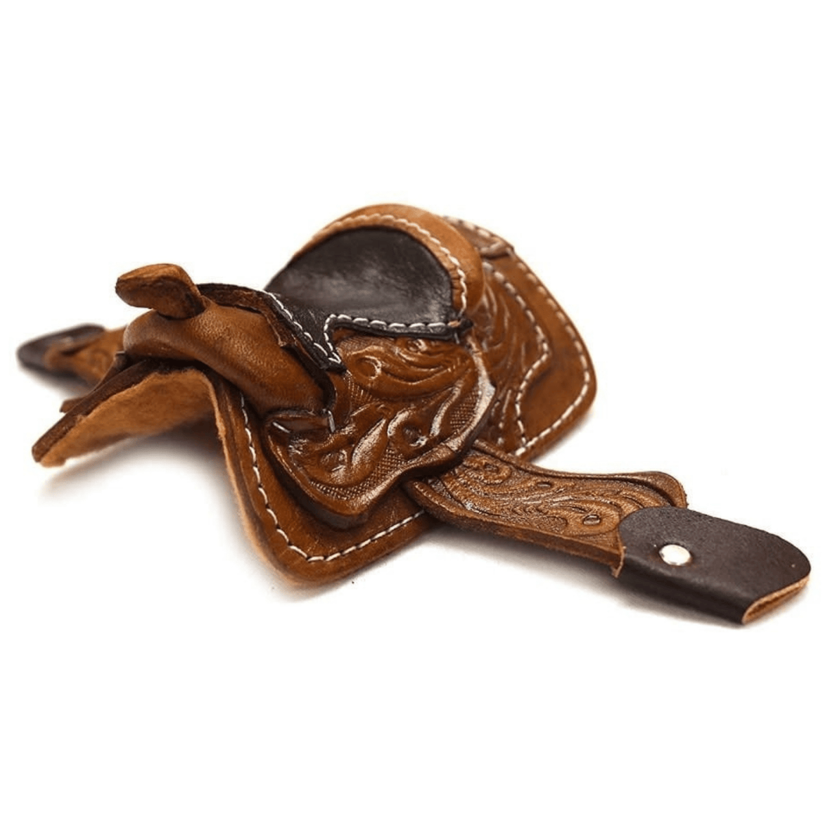 2" Western Home Decor Brown Miniature Saddle - M - Royal Saddles - Decor & Gifts