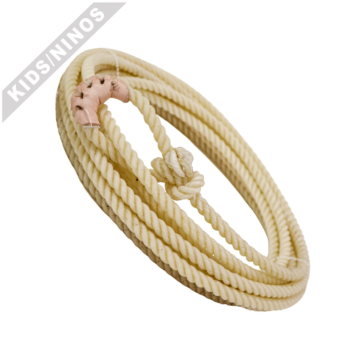 20 Ft Natural Lasso Kids Lariat USA Made Cowboy Rope - M - Royal Saddles - Ropes/Sogas