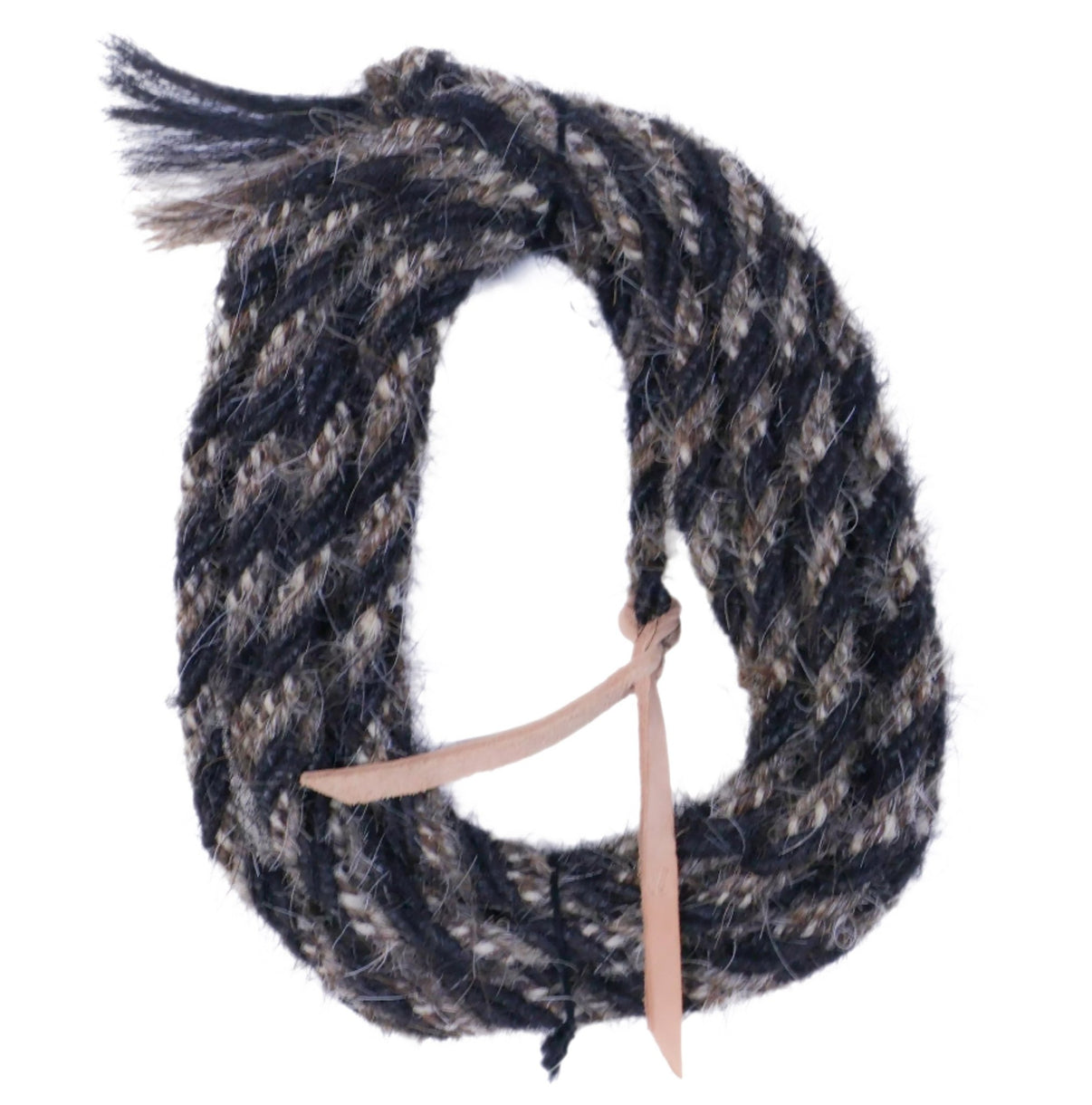 22ft Mecate Tail Hair Reins (4 Strands) Popper - M - Royal Saddles - Charro Reins