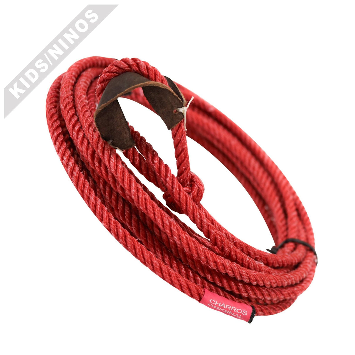 26FT (8M) Kids/Nino Red Trick Rope Soga Para Florear - M - Royal Saddles - Ropes/Sogas