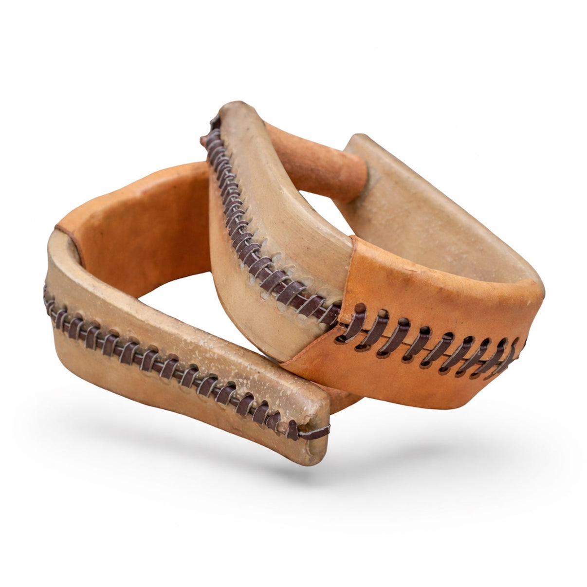 3" Roper Rawhide Cowboy Western Saddle Stirrups - M - Royal Saddles - Western Saddle Parts