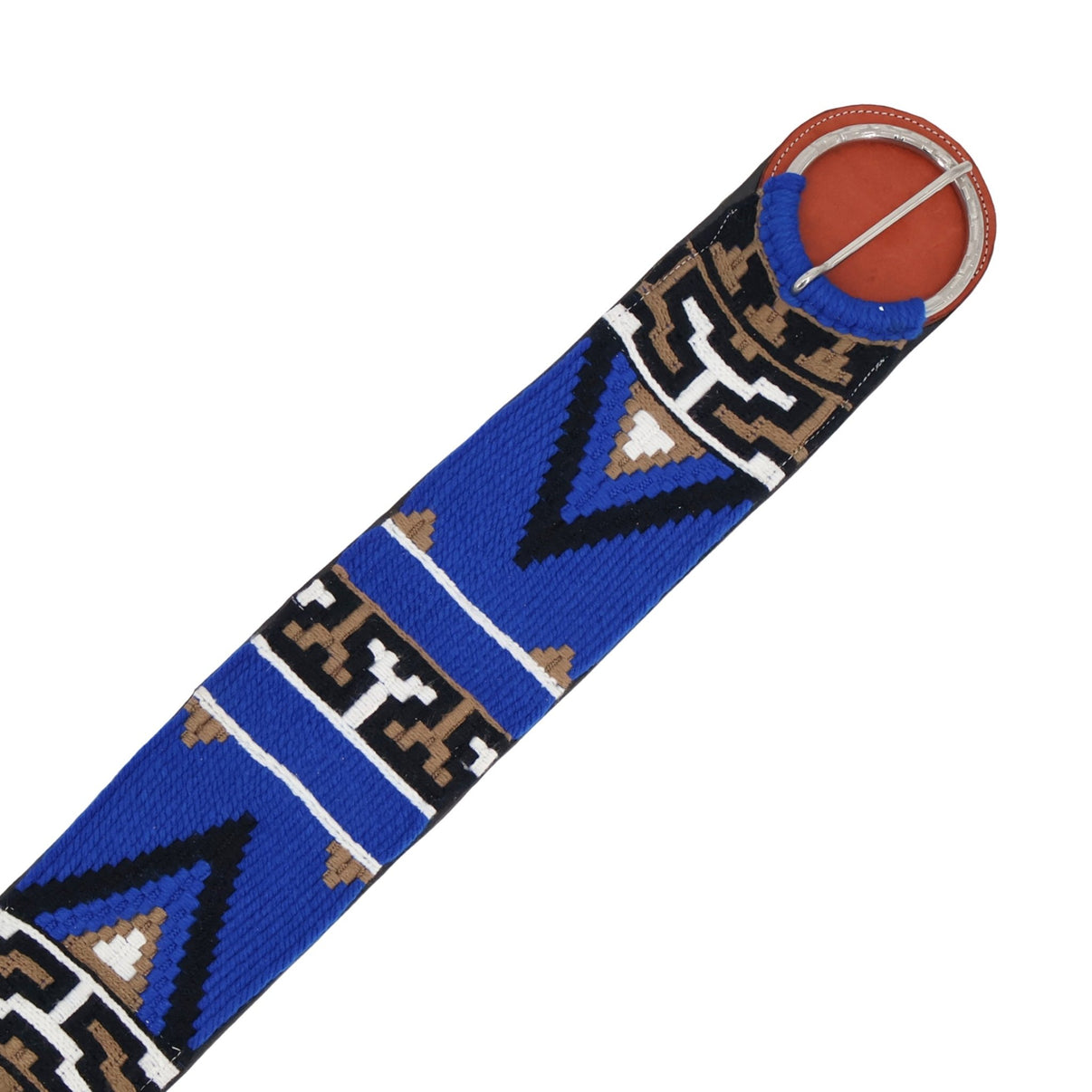 33” Azul Fino Greca Charro Cinch Braided Cincho Neoprene Cinchos Para Caballo - M-Royal Saddles - Charro Cinchos