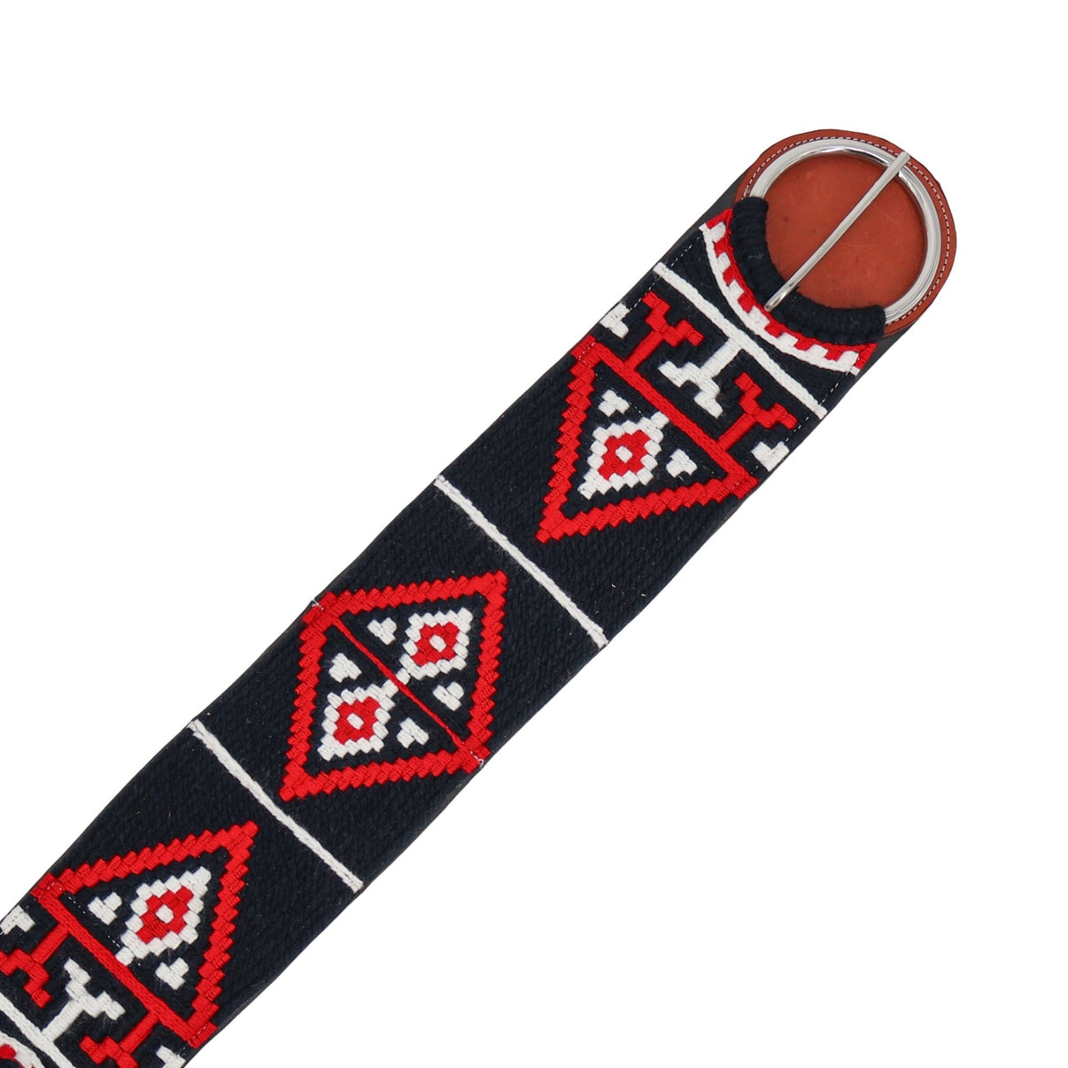 33” Tri Color Fino Greca Charro Cinch Braided Cincho Neoprene Cincho Para Caballo - M-Royal Saddles - Charro Cinchos