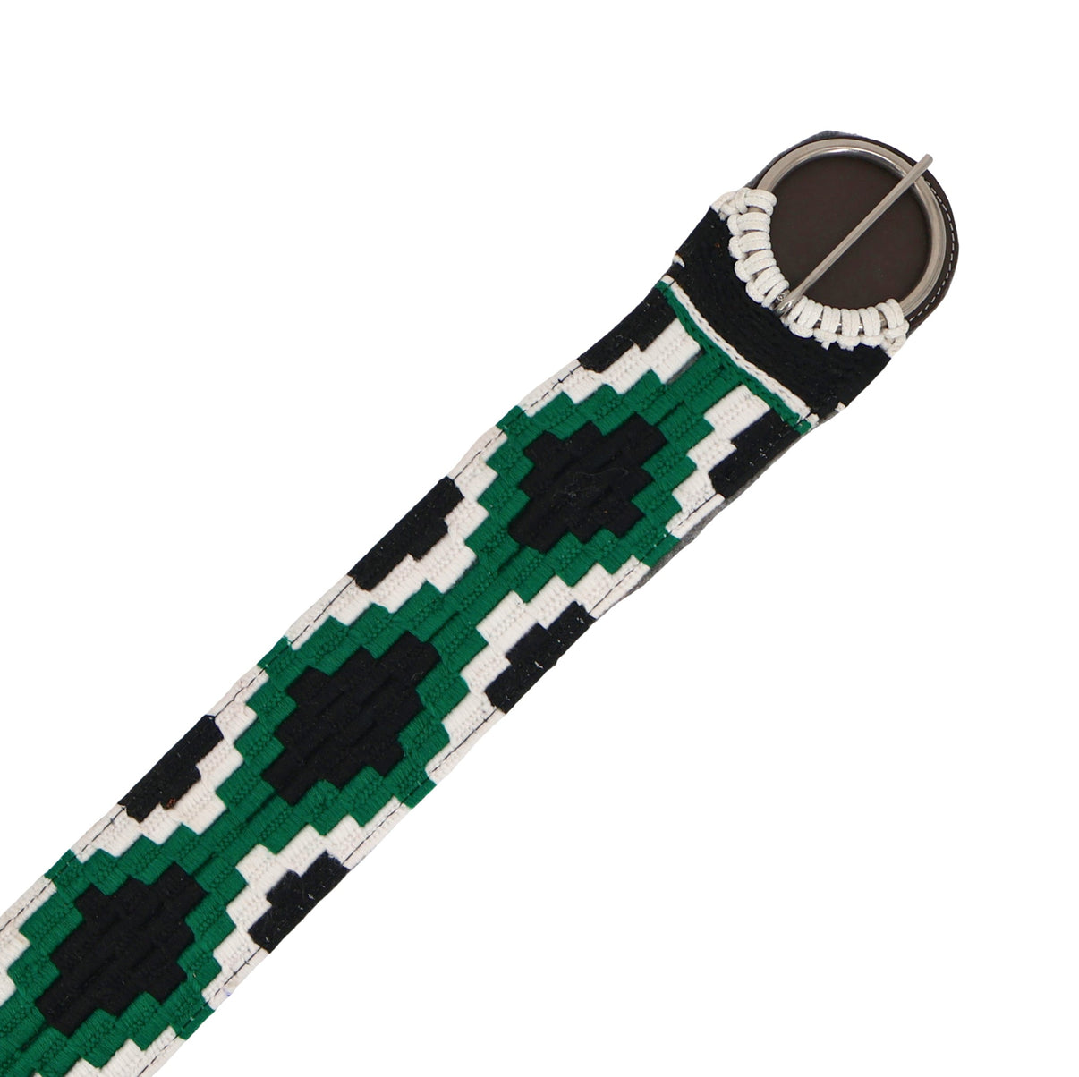 34" Charro Verde Cincho Stainless Steel Buckles Horse Cinch - M-Royal Saddles - Charro Cinchos