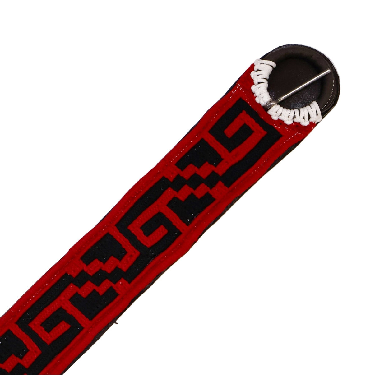 34.5" Red/Black Charro Horse Cincho Caballo - M - Royal Saddles - Charro Cinchos