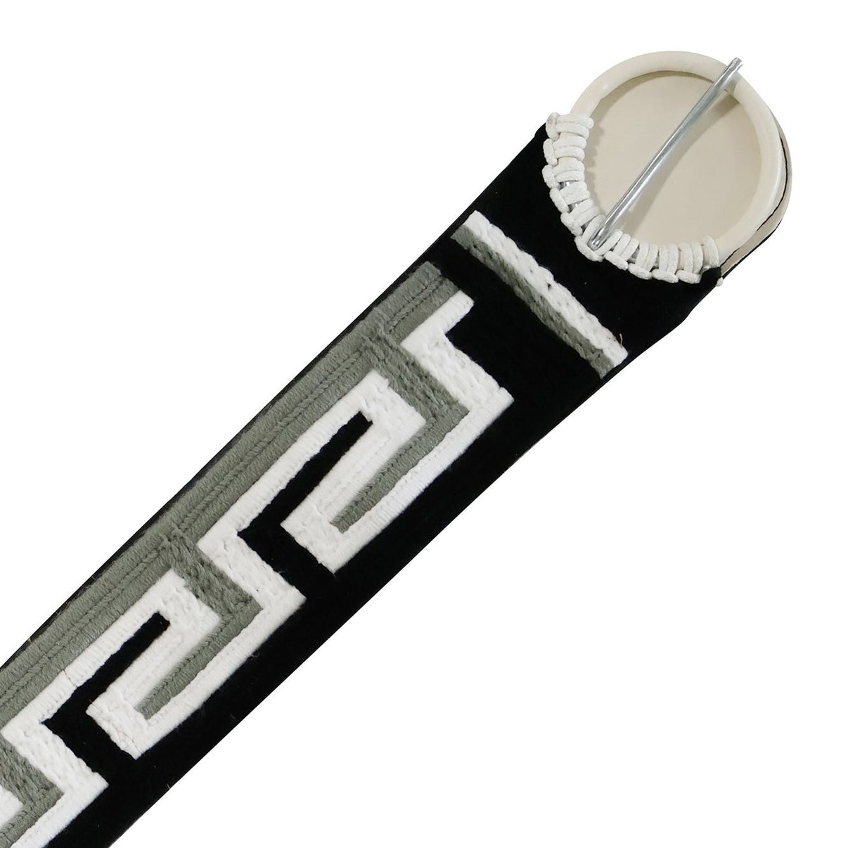35" Cincho Blanco Horse Braided White Cinch - M - Royal Saddles - Charro Cinchos