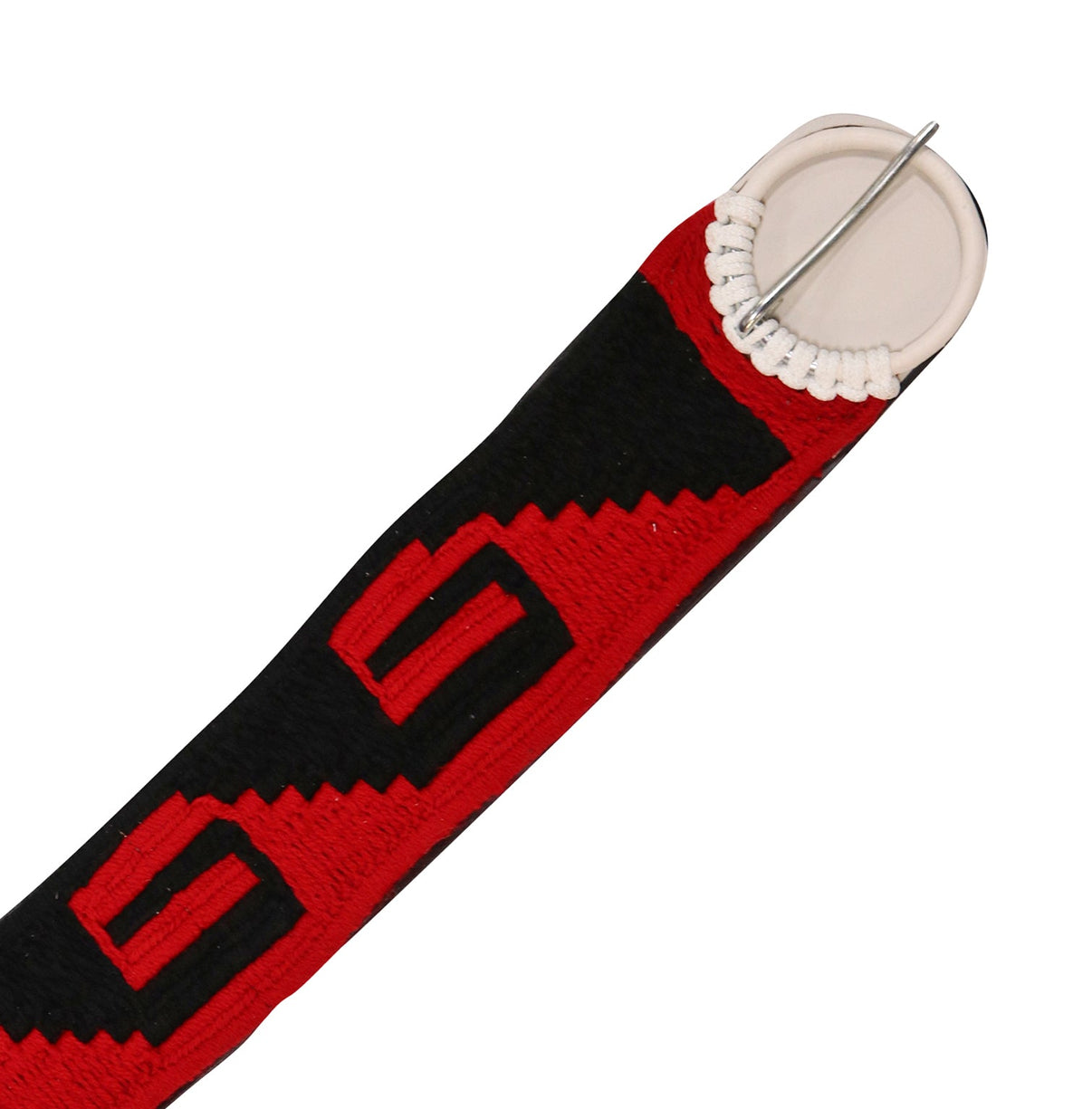 35" Cincho Tradicional Black Horse Cotton Cinch - M - Royal Saddles - Charro Cinchos