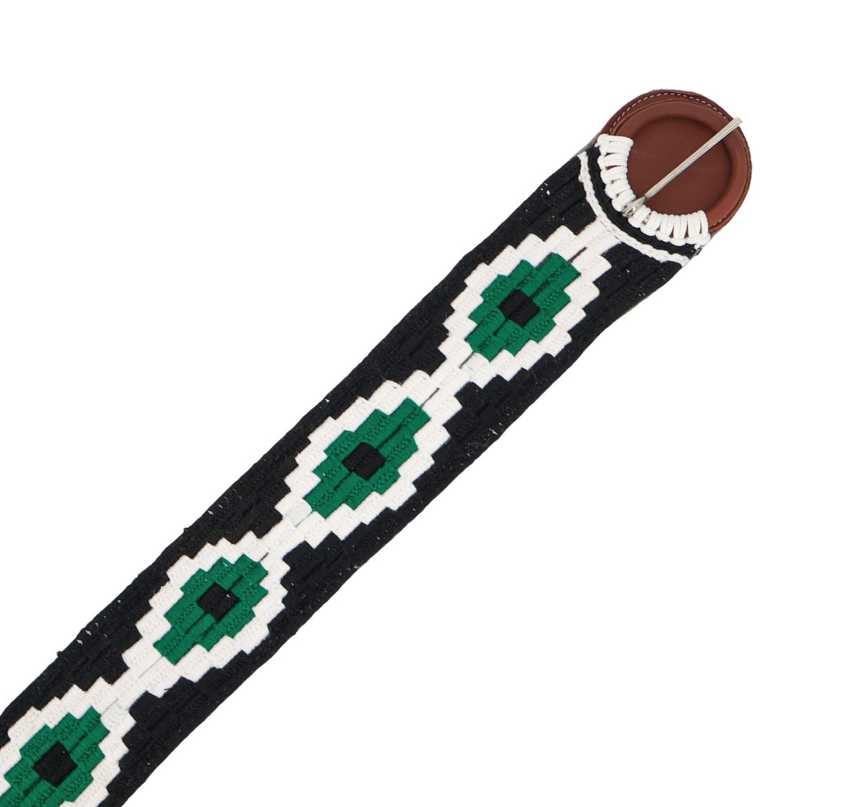 36" Green Aztec Charro Horse Cinch, Mexican Saddle Girth - M-Royal Saddles - Charro Cinchos