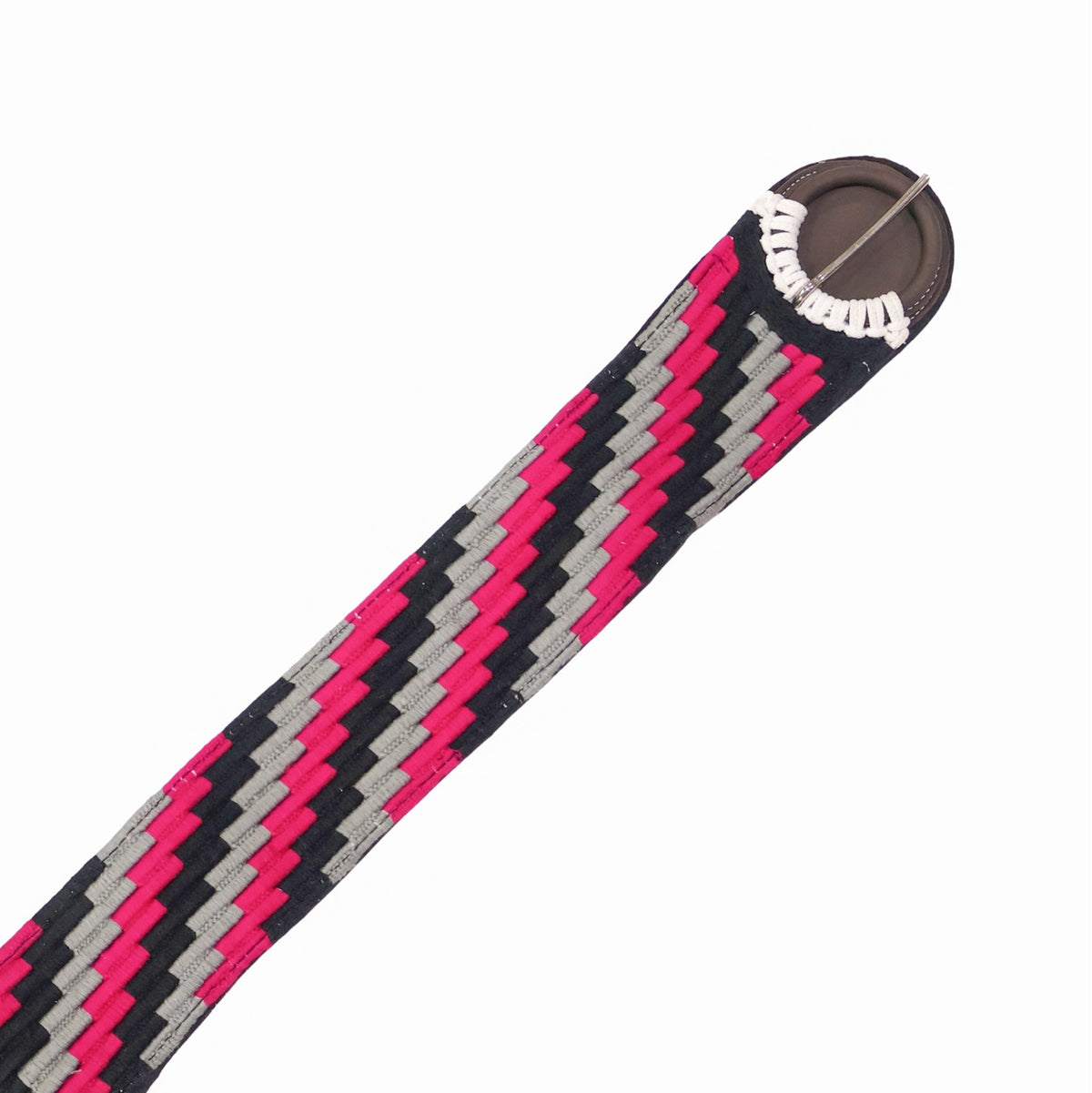36" Pink Gray Black Charro Horse Cinch, Traditional Mexican Saddle Cincho - M-Royal Saddles - Charro Cinchos