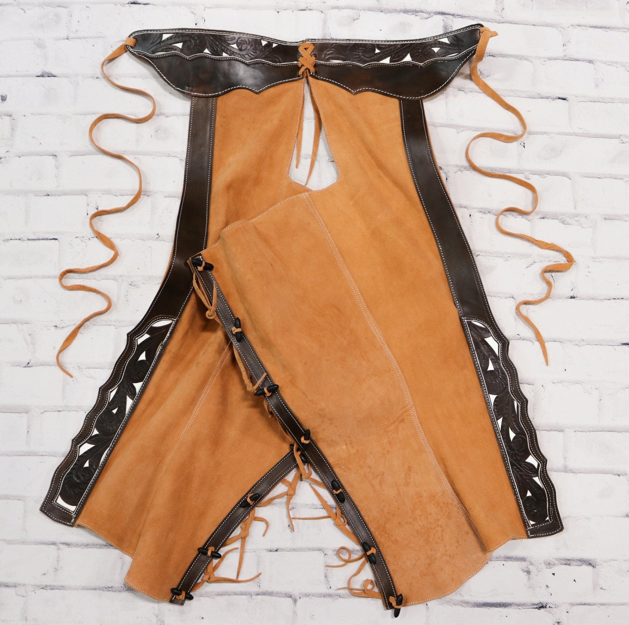 Chaps Western En Cuir Pour Cheval - Chaparreras - Taille 36