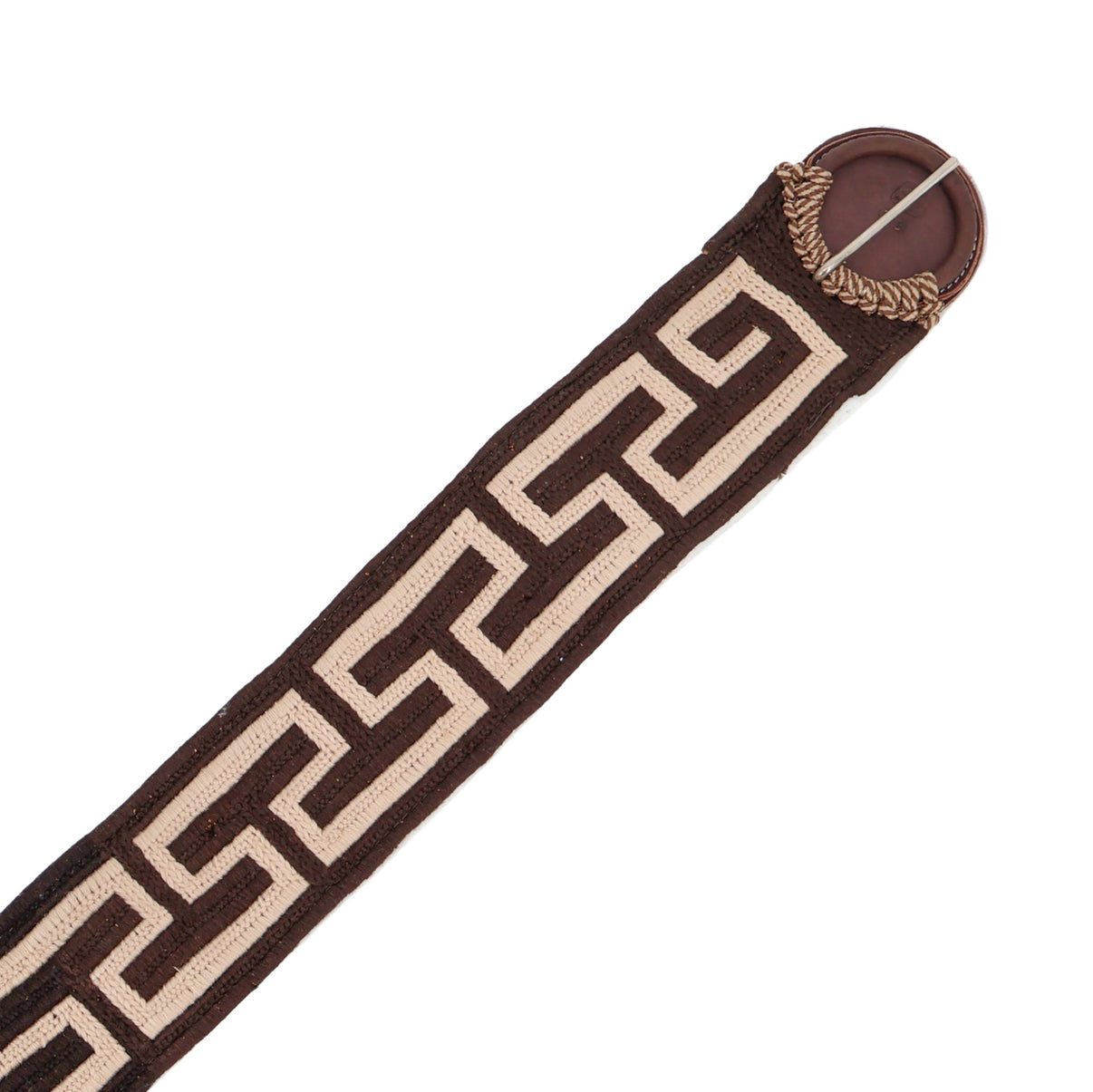 38" Cincho Greca Charro Brown Horse Braided Cinch - M-Royal Saddles - Charro Cinchos