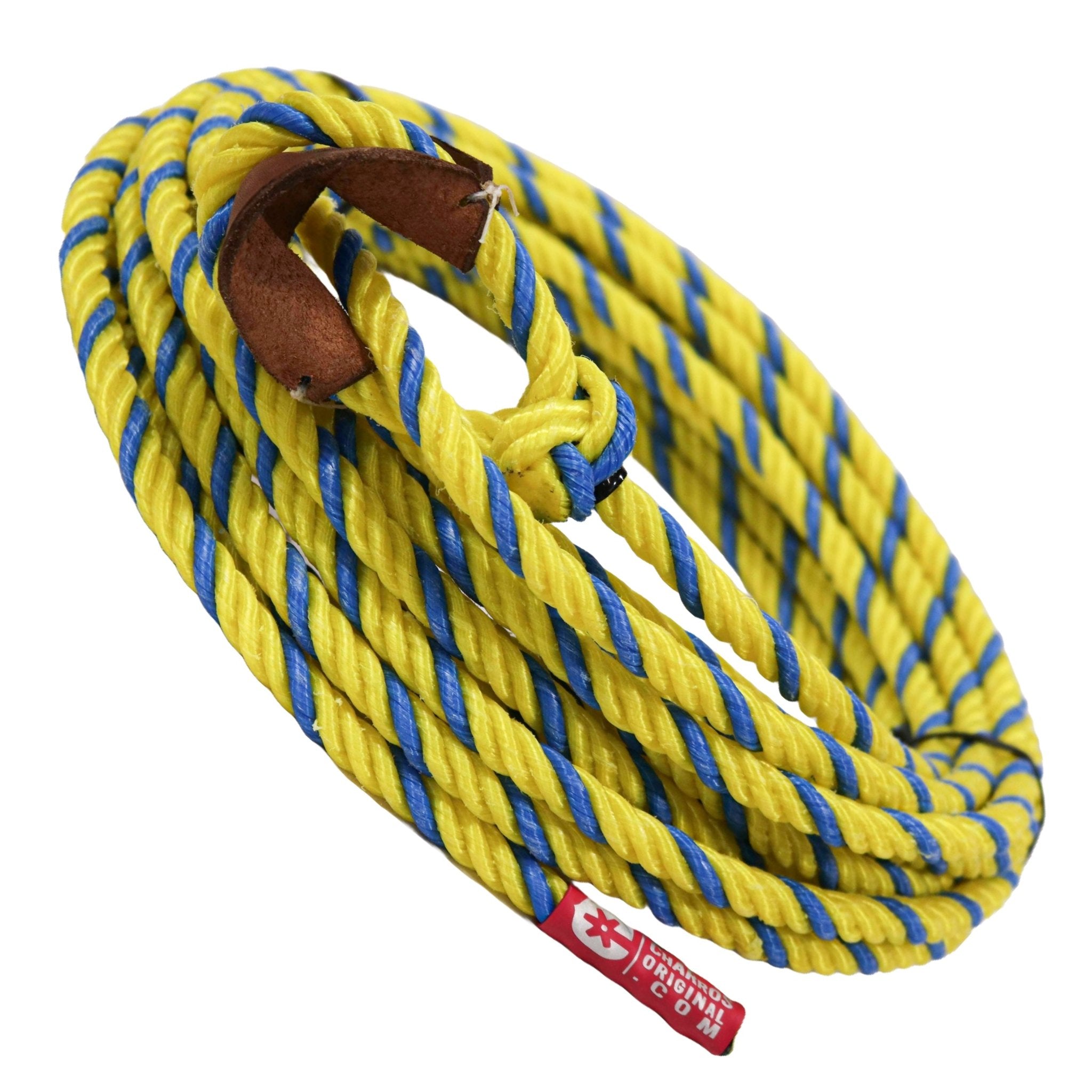 39 ft Yellow Soga De Plastico Charro Trick Rope - M-Royal Saddles
