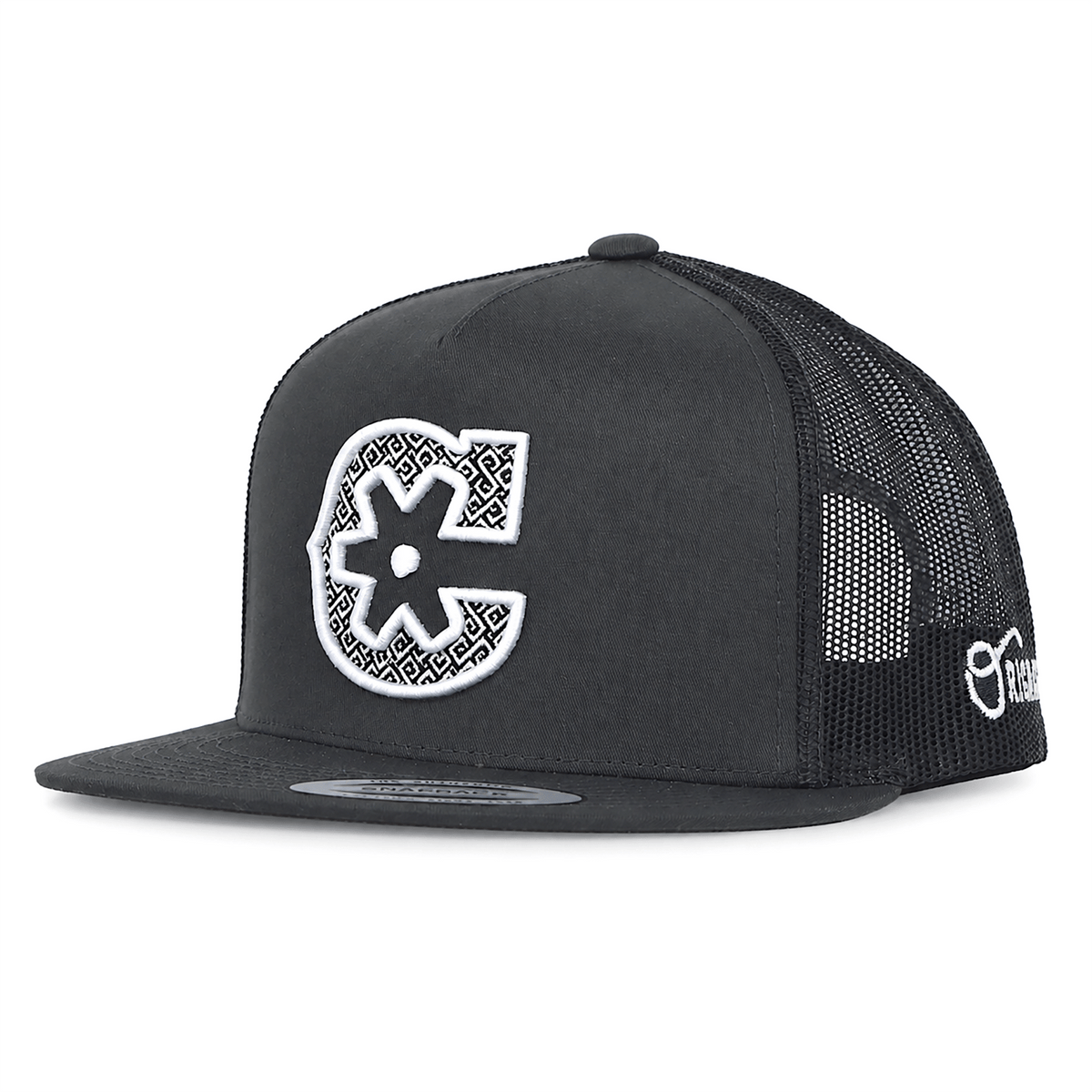 3D Charcoal Charros Original Trucker Cap - M-Royal Saddles - Charros Original Hats