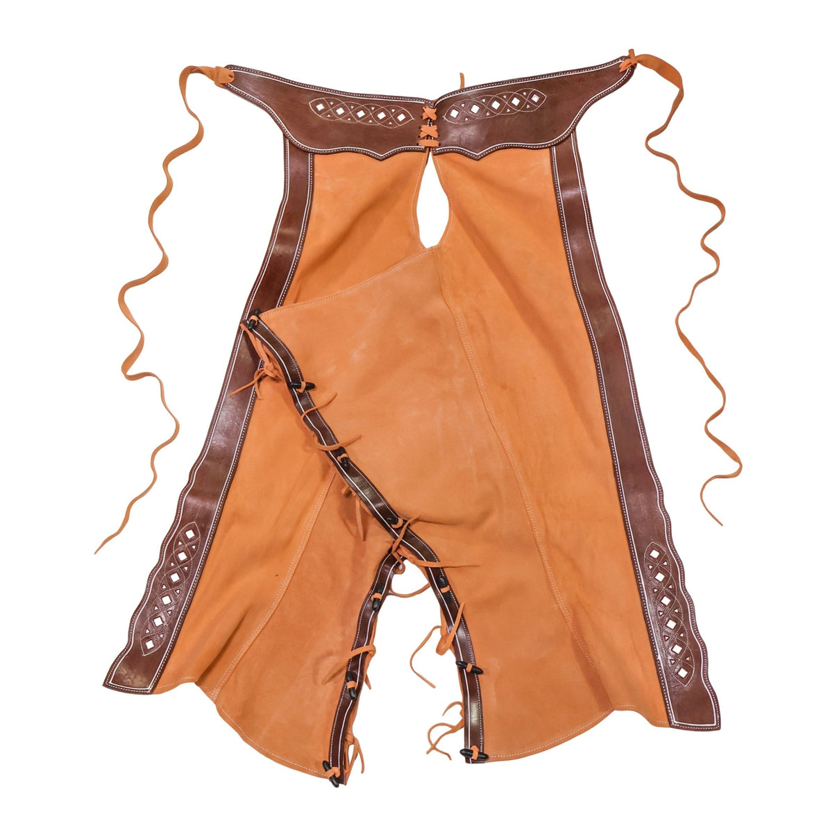 40" Charros Chaparreras Gamuza Resacada Chaps Suede - M-Royal Saddles - Charro Polainas/Chaps