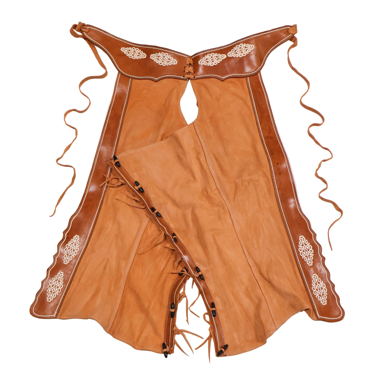 40" Design Charros Chaps Suede Chaparreras De Gamuza - M - Royal Saddles - Charro Polainas/Chaps