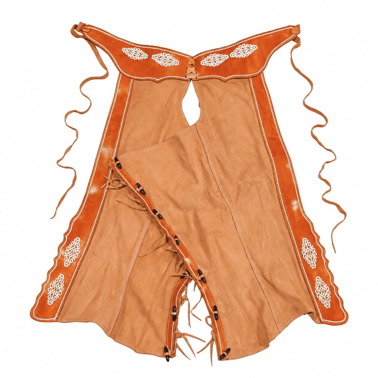 40" Design Charros Chaps Suede Chaparreras De Gamuza - M-Royal Saddles - Charro Polainas/Chaps