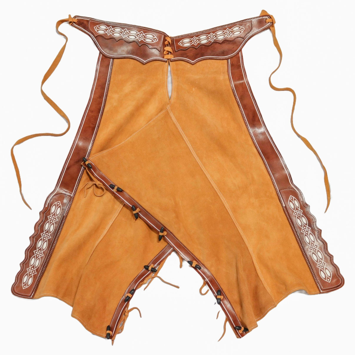 42" Chedron Resacada Chaparreras Chaps Suede Charras - M - Royal Saddles - Charro Polainas/Chaps