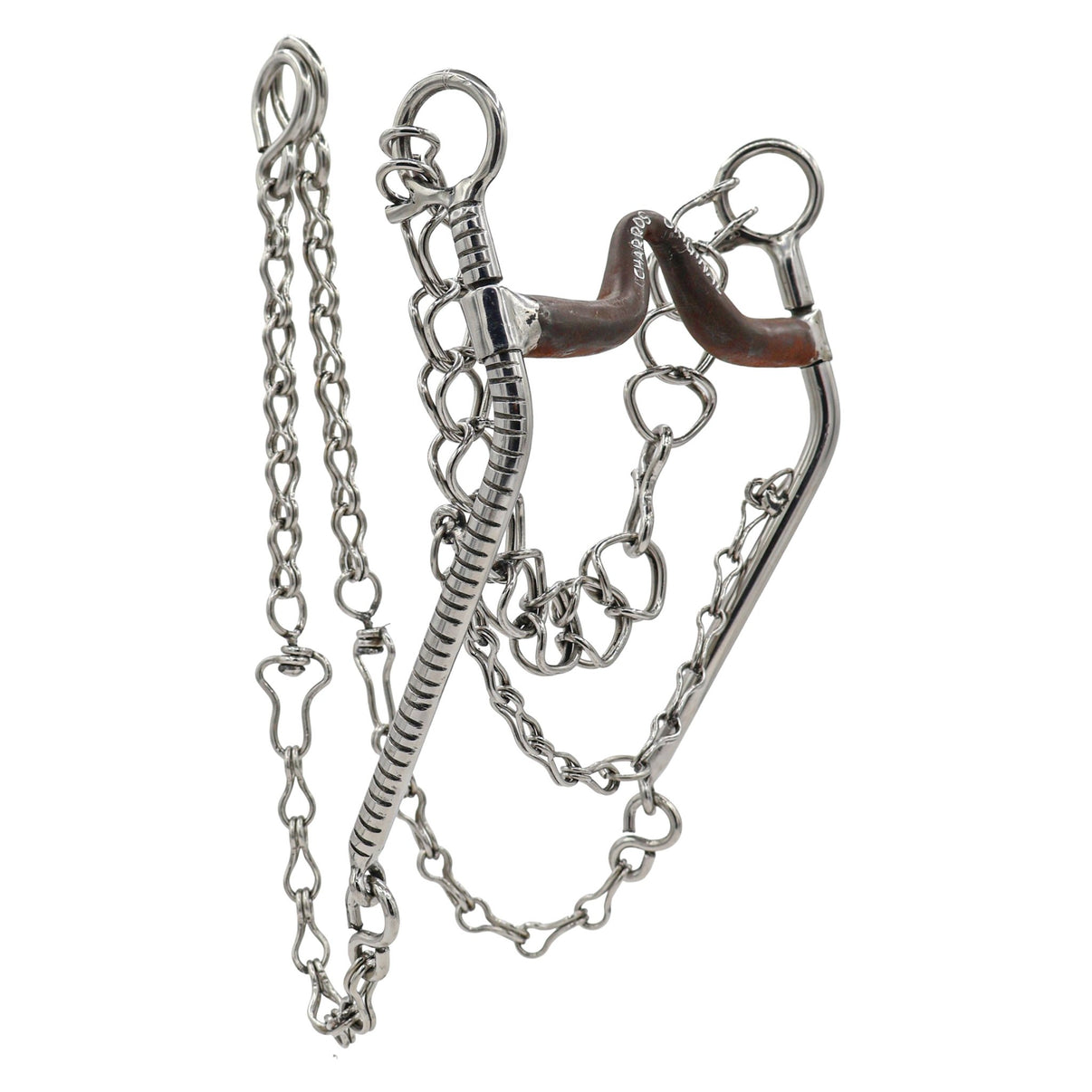 5 1/4" Charro Freno Stainless Steel Horse Mexican Caballo Bit - M-Royal Saddles - Charro Bits/Frenos