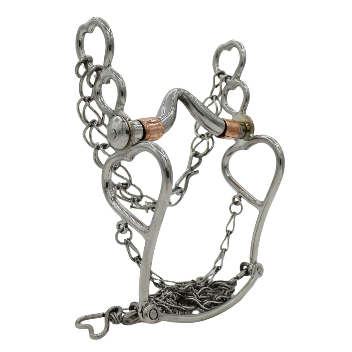 5 1/4" Freno Charro Corazon Acero Inoxidable Horse Charro Bit - M - Royal Saddles - Charro Bits/Frenos