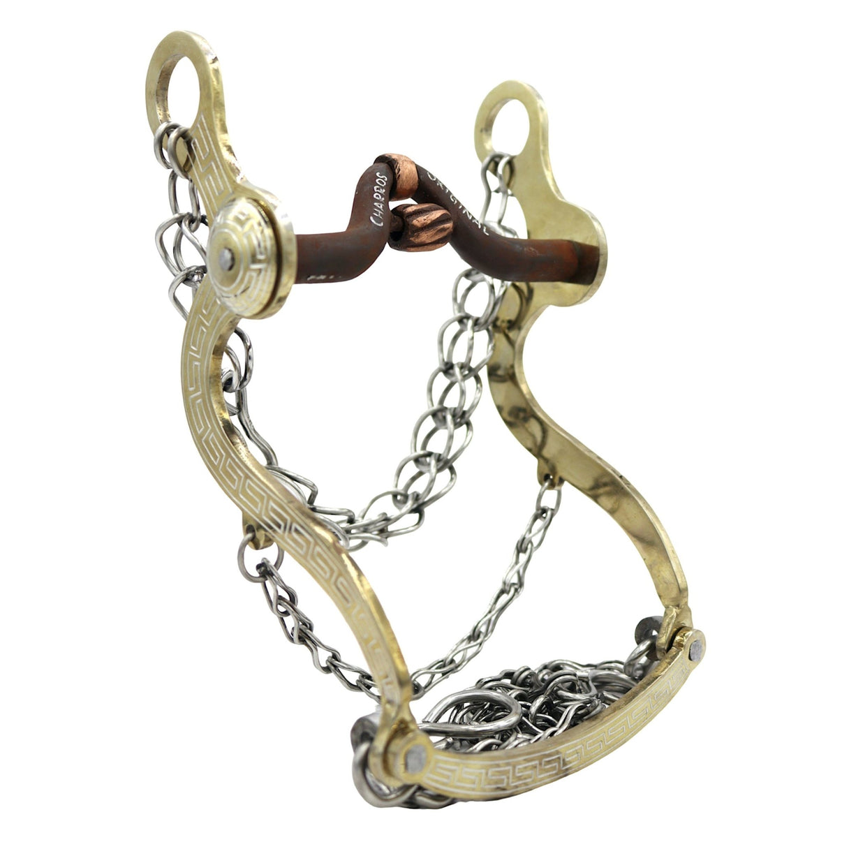 5 3/8" Dorado Mexican Caballo Charro Bit Freno - M - Royal Saddles - Charro Bits/Frenos