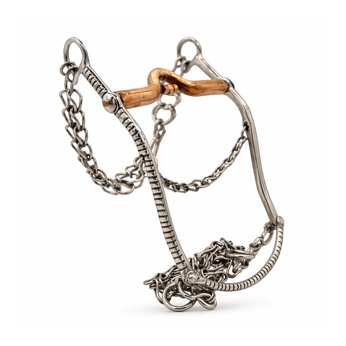 5 3/8" Freno Charro Horse Bit Acero Con Cobre - M - Royal Saddles - Charro Bits/Frenos