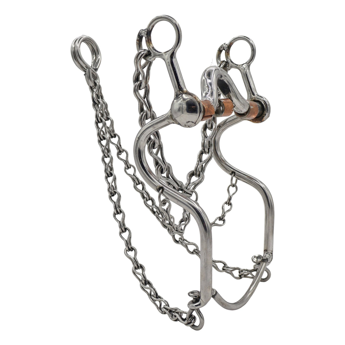 5" Freno Charro - Stainless Steel Horse Bit Copper (Bocado De Acero Inoxidable) - M-Royal Saddles - Charro Bits/Frenos